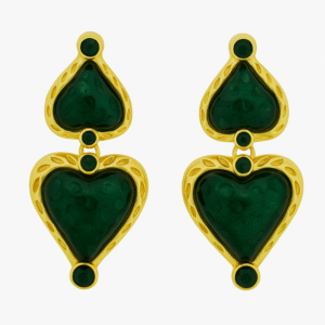 Gold heart shape earrings